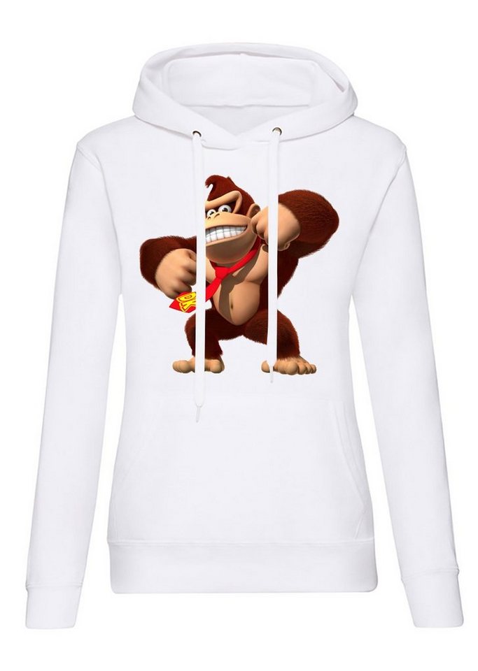 Blondie & Brownie Hoodie Damen Donkey Kong Gorilla Affe Retro Konsole mit Kapuze von Blondie & Brownie