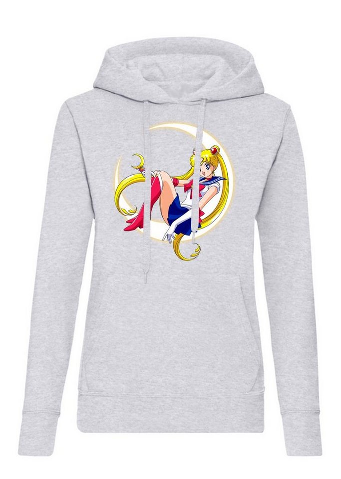 Blondie & Brownie Hoodie Damen Fun Comic Sailor Moon Anime Manga mit Kapuze von Blondie & Brownie