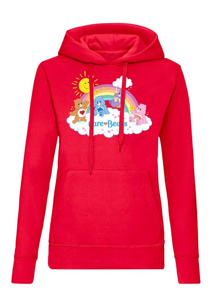 Blondie & Brownie Hoodie Damen Glücksbärchis Care Bears Hab Dich lieb Bärchi Wolkenland Mit Kängurutasche, Mit Kapuze von Blondie & Brownie