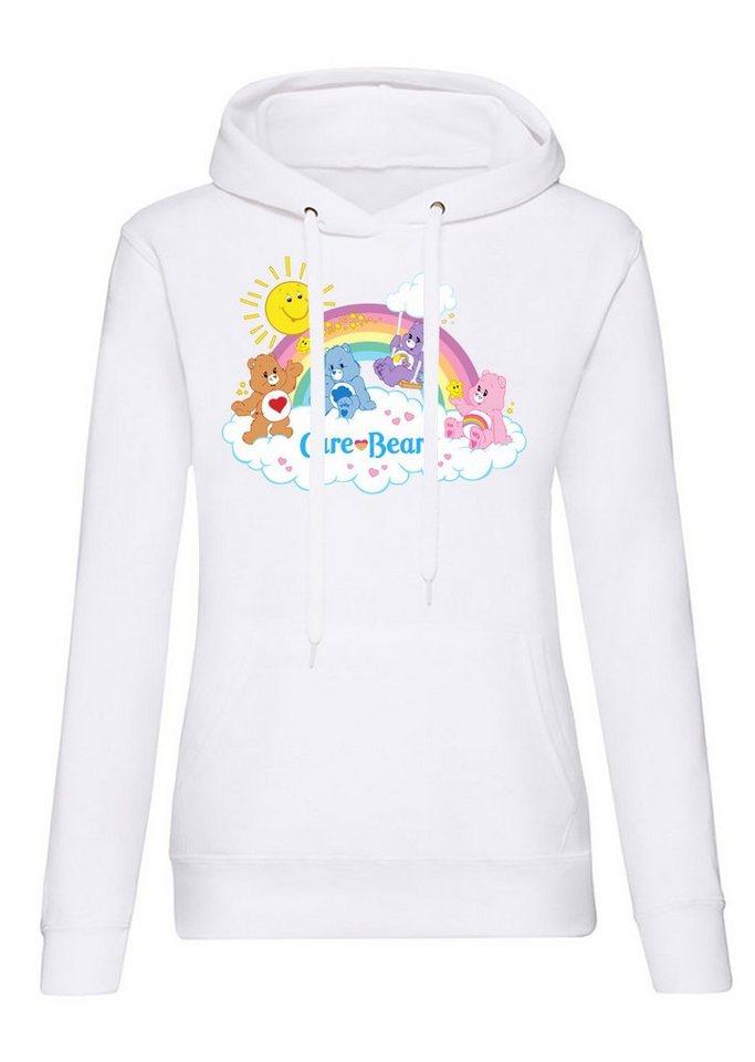 Blondie & Brownie Hoodie Damen Glücksbärchis Care Bears Hab Dich lieb Bärchi Wolkenland Mit Kängurutasche, Mit Kapuze von Blondie & Brownie