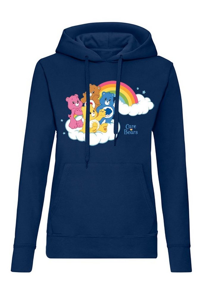 Blondie & Brownie Hoodie Damen Glücksbärchis Care Bears Hab-Dich-lieb Bärchis Wolkenland mit Kapuze von Blondie & Brownie