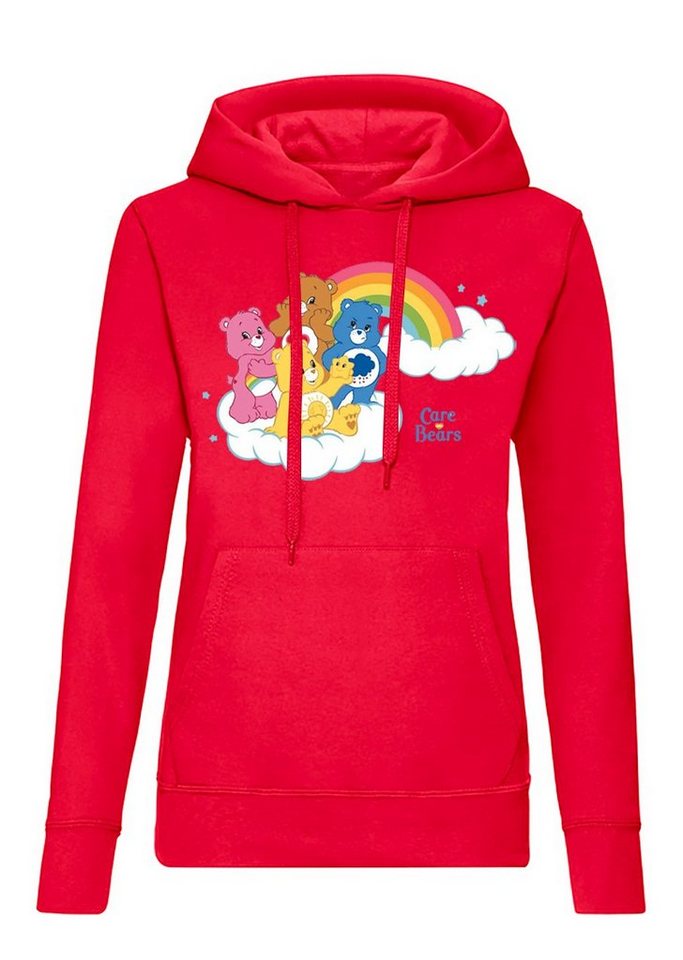 Blondie & Brownie Hoodie Damen Glücksbärchis Care Bears Hab-Dich-lieb Bärchis Wolkenland mit Kapuze von Blondie & Brownie