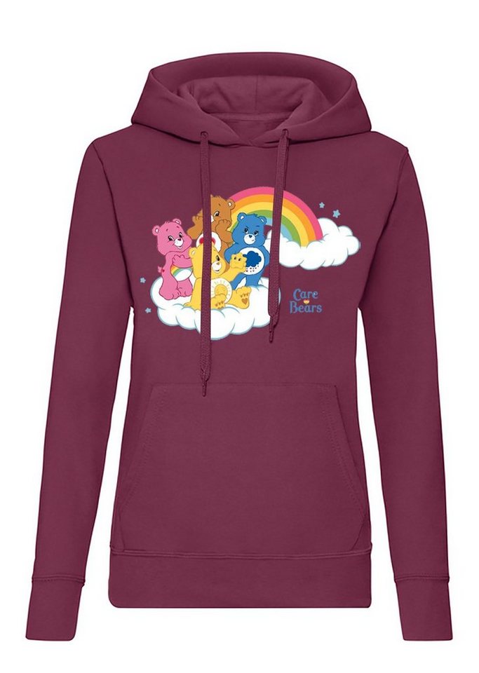 Blondie & Brownie Hoodie Damen Glücksbärchis Care Bears Hab-Dich-lieb Bärchis Wolkenland mit Kapuze von Blondie & Brownie