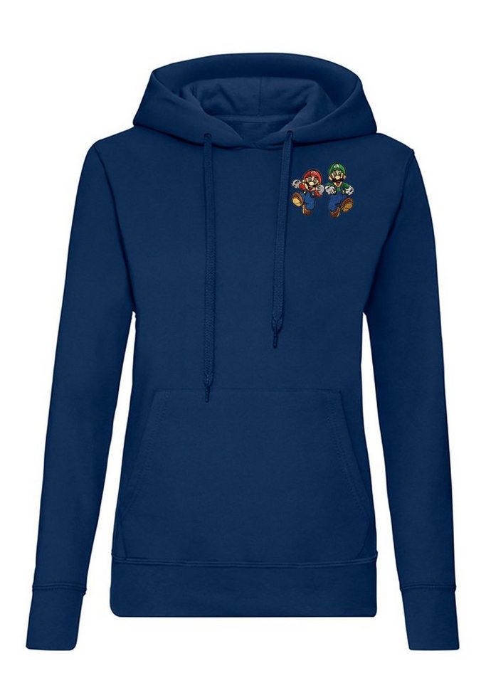 Blondie & Brownie Hoodie Damen Mario & Luigi Brust Stick Yoshi Bowser Gaming Retro Mit Kapuze, Bestickt Blondie & Brownie Hoodie Damen Mario & Luigi Brust Stick Yoshi Bowser Gaming Retro Mit Kapuze, Bestickt von Blondie & Brownie