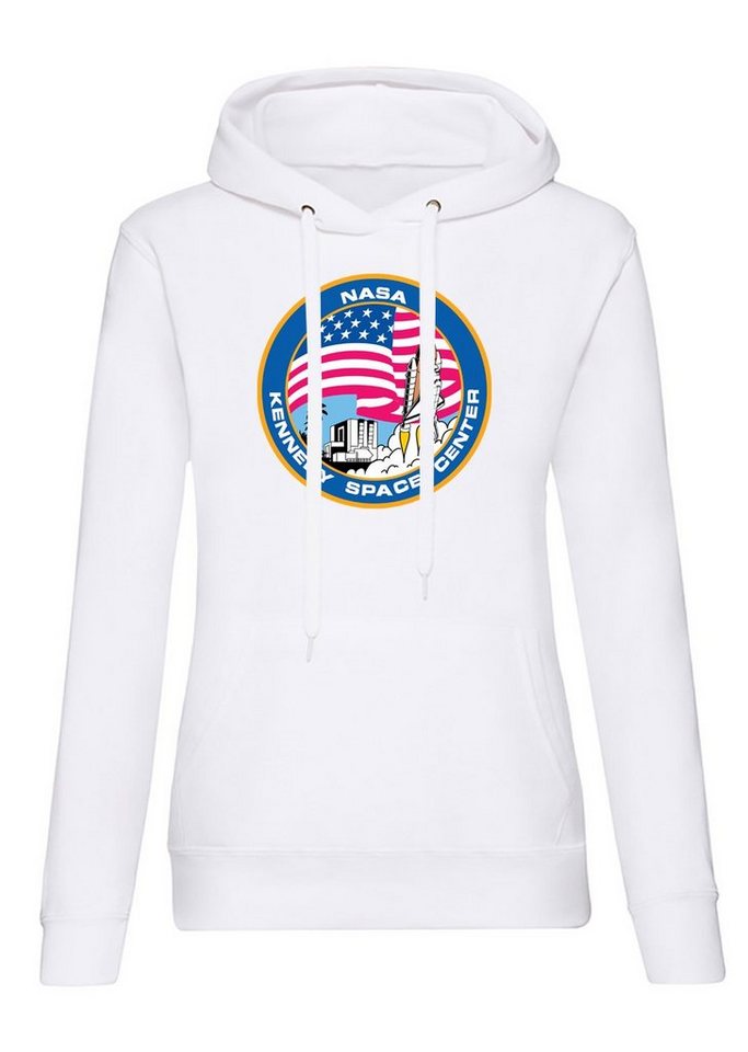 Blondie & Brownie Hoodie Damen NASA Kennedy Space Center Rakete Sterne Elon X mit Kapuze von Blondie & Brownie