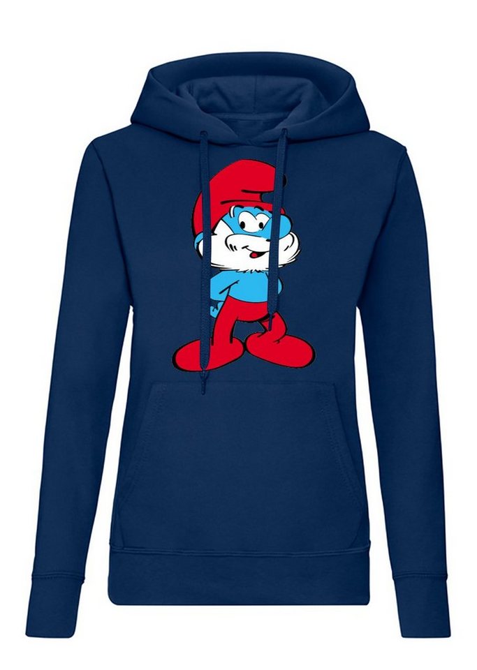 Blondie & Brownie Hoodie Damen PapaSchlumpf Hermine Hoodie mit Kapuze von Blondie & Brownie