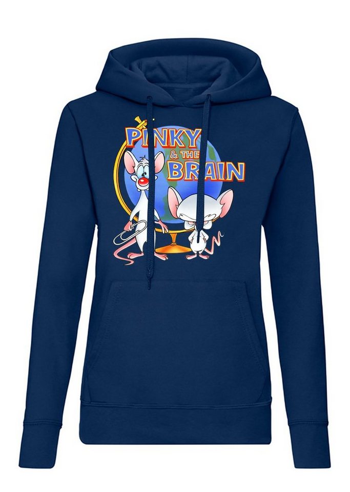 Blondie & Brownie Hoodie Damen Pinky and the Brain Comic Cartoon Weltherrschaft mit Kapuze von Blondie & Brownie