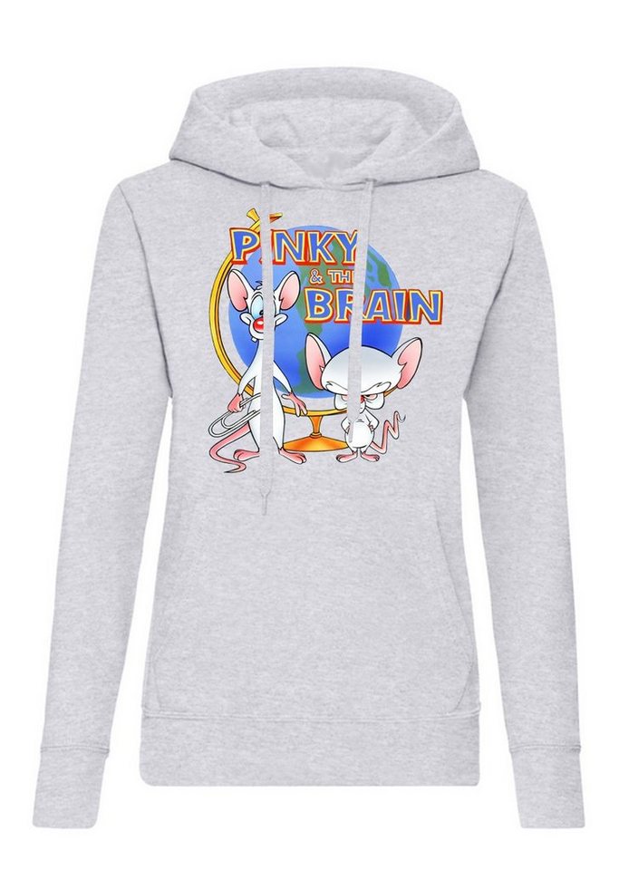 Blondie & Brownie Hoodie Damen Pinky and the Brain Comic Cartoon Weltherrschaft mit Kapuze von Blondie & Brownie