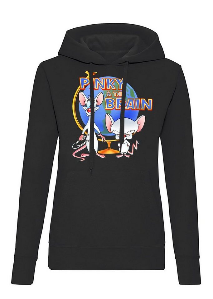 Blondie & Brownie Hoodie Damen Pinky and the Brain Comic Cartoon Weltherrschaft mit Kapuze von Blondie & Brownie