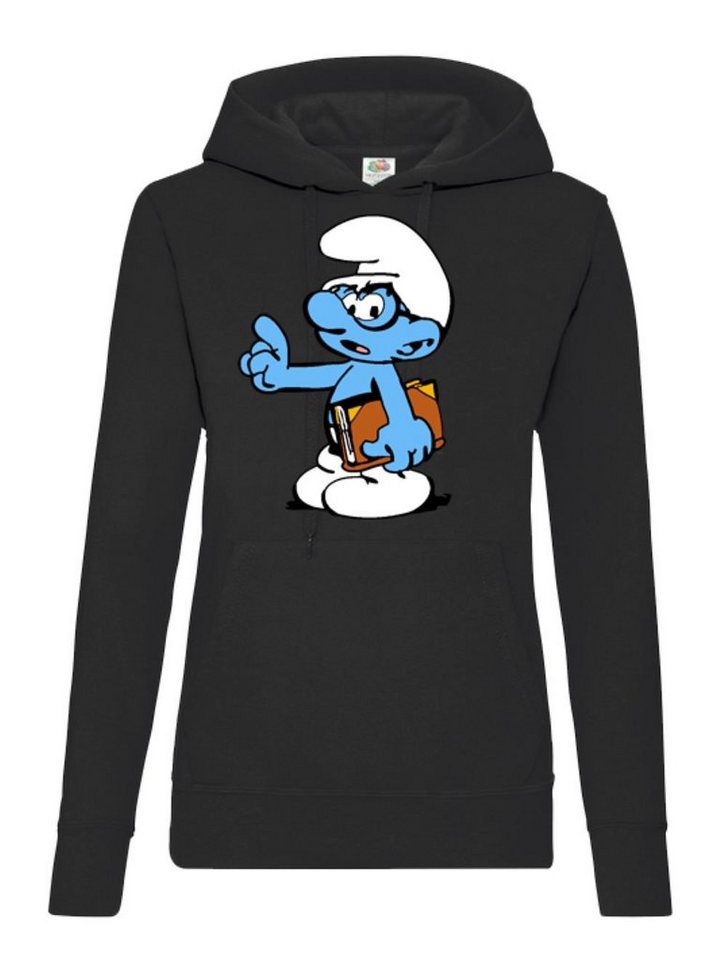 Blondie & Brownie Hoodie Damen Schlaubi Schlumpf Buch Schlumpfhausen Schlumpfine mit Kapuze von Blondie & Brownie