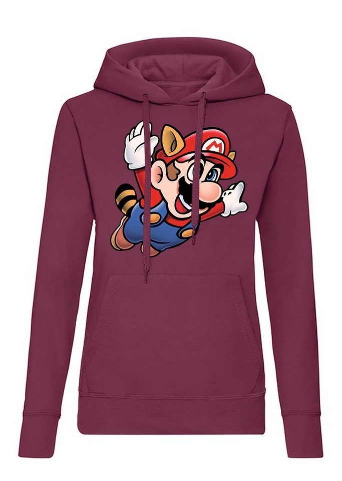 Blondie & Brownie Hoodie Damen Super Mario Fligh Retro Konsole Gamer Nerd mit Kapuze von Blondie & Brownie