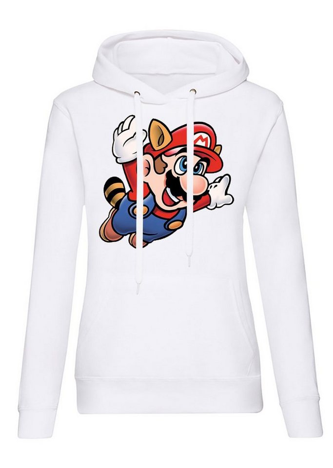 Blondie & Brownie Hoodie Damen Super Mario Fligh Retro Konsole Gamer Nerd mit Kapuze von Blondie & Brownie