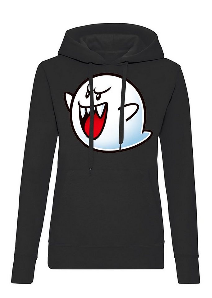 Blondie & Brownie Hoodie Damen Super Mario Boo Gespenst Geist Nacht Retro Konsole mit Kapuze Blondie & Brownie Hoodie Damen Super Mario Boo Gespenst Geist Nacht Retro Konsole mit Kapuze von Blondie & Brownie