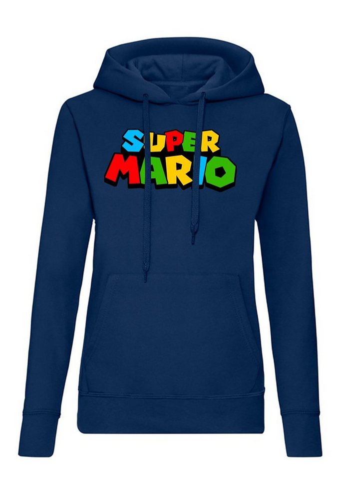 Blondie & Brownie Hoodie Damen Super Mario Retro Gamer Gaming Konsole Spiele mit Kapuze von Blondie & Brownie