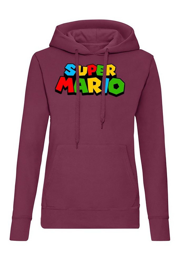 Blondie & Brownie Hoodie Damen Super Mario Retro Gamer Gaming Konsole Spiele mit Kapuze von Blondie & Brownie