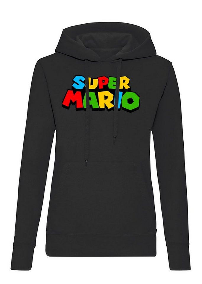 Blondie & Brownie Hoodie Damen Super Mario Retro Gamer Gaming Konsole Spiele mit Kapuze von Blondie & Brownie