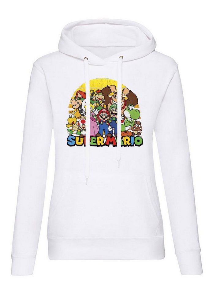 Blondie & Brownie Hoodie Damen Super Mario Sun Apocalypse Luigi Retro Konsole mit Kapuze von Blondie & Brownie