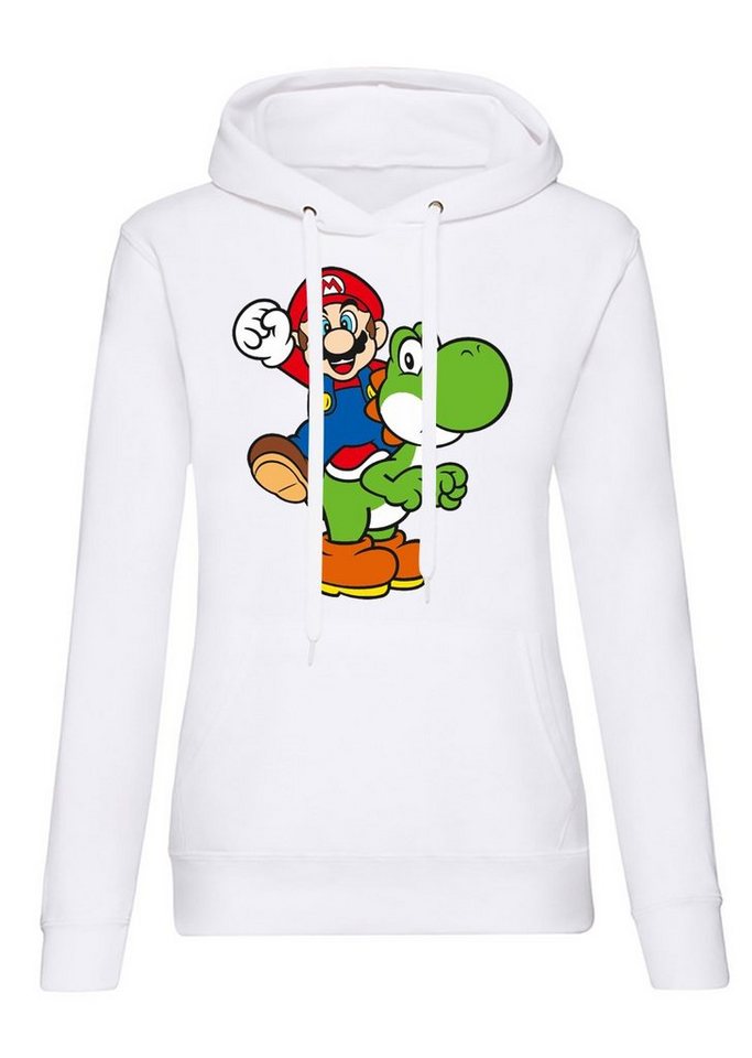 Blondie & Brownie Hoodie Damen Yoshi & Mario Gaming Geek Konsole Retro Luigi mit Kaputze von Blondie & Brownie