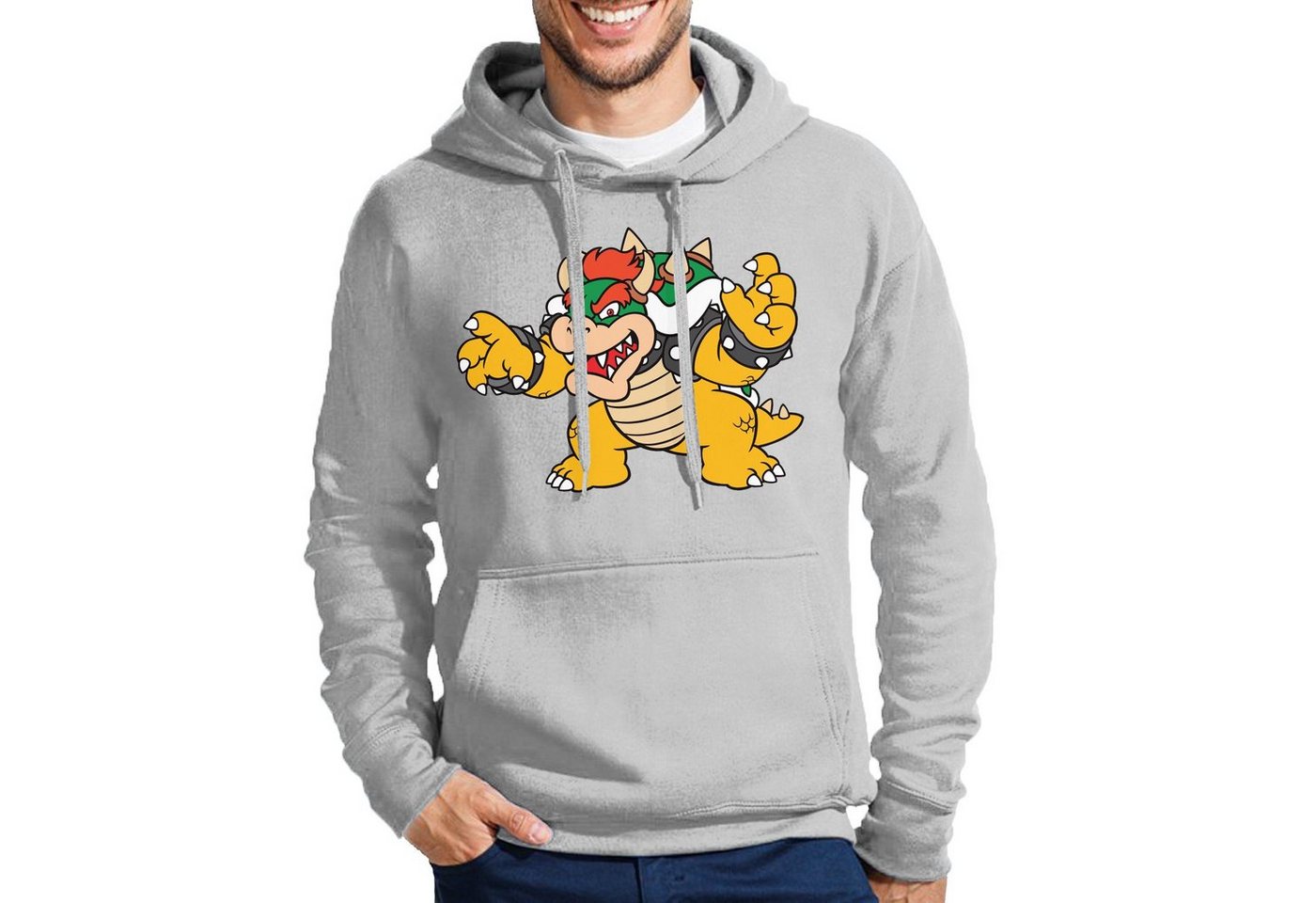 Blondie & Brownie Hoodie Herren Bowser Mario Yoshi Luigi Game Gamer Gaming Konsole Retro mit Kapuze von Blondie & Brownie