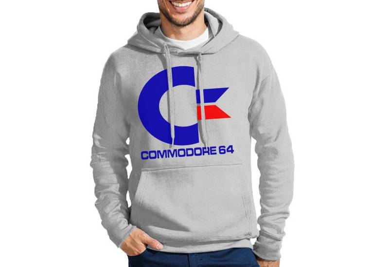 Blondie & Brownie Hoodie Herren Commodore 64 Konsole Amige Super Retro Mit Kapuze von Blondie & Brownie