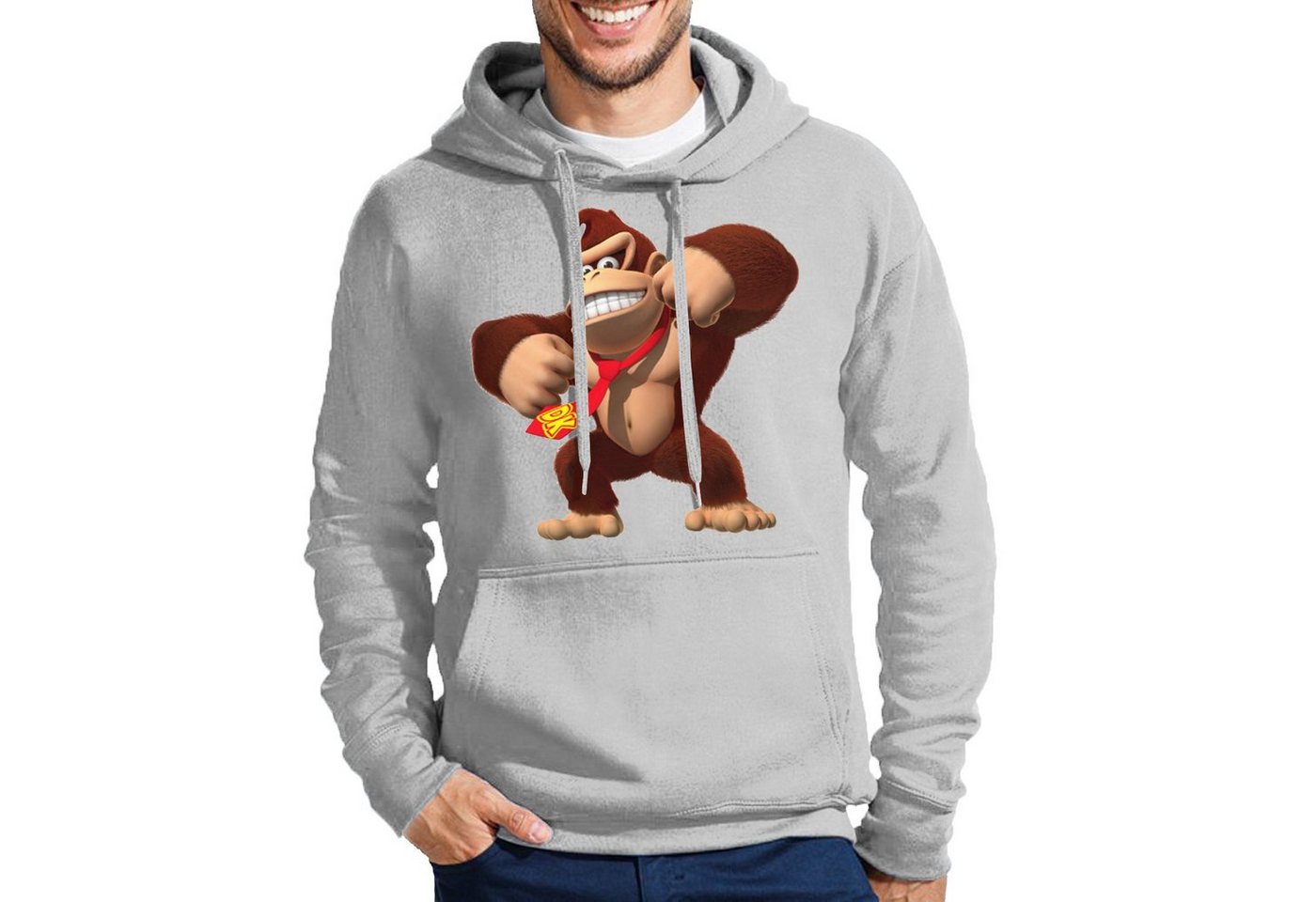 Blondie & Brownie Hoodie Herren Donkey Kong Gorilla Affe Retro Konsole Mit Kapuze von Blondie & Brownie