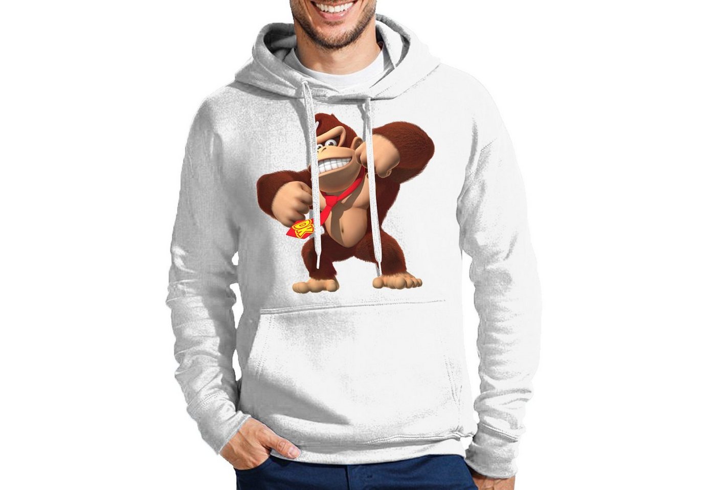 Blondie & Brownie Hoodie Herren Donkey Kong Gorilla Affe Retro Konsole Mit Kapuze von Blondie & Brownie