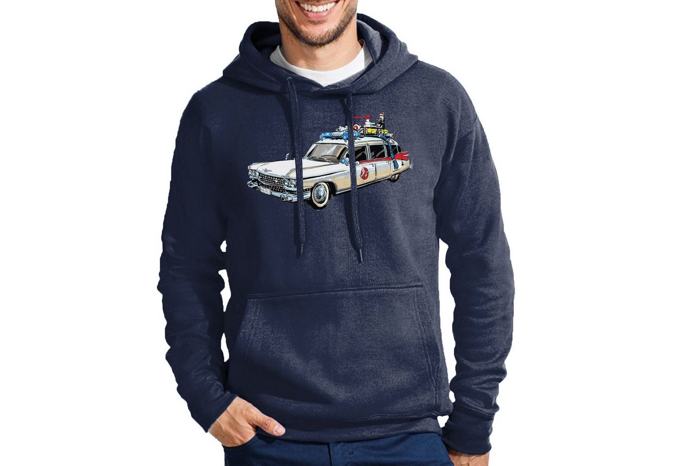 Blondie & Brownie Hoodie Herren Ghostbusters Cars Auto Geisterjäger Geister Film Ghost mit Kapuze von Blondie & Brownie