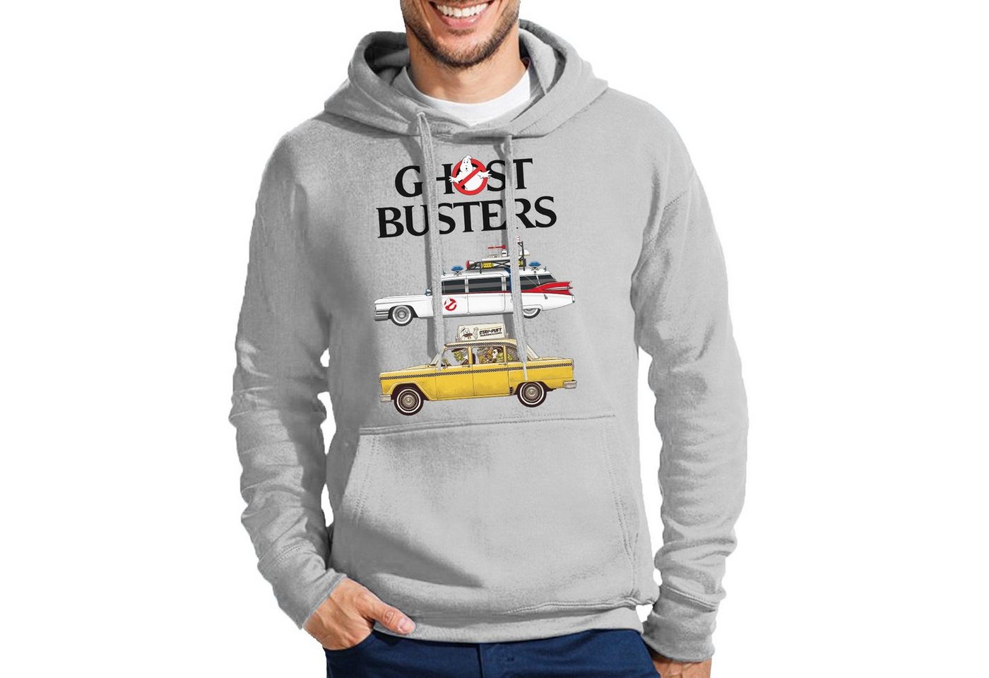 Blondie & Brownie Hoodie Herren Ghostbusters Cars Auto Geisterjäger Geister Film Ghost mit Kapuze von Blondie & Brownie