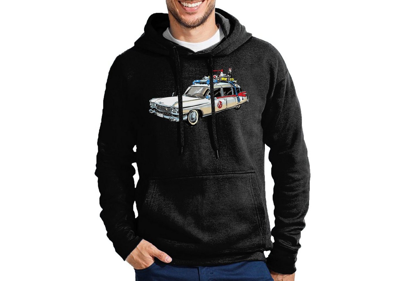 Blondie & Brownie Hoodie Herren Ghostbusters Cars Auto Geisterjäger Geister Film Ghost mit Kapuze von Blondie & Brownie