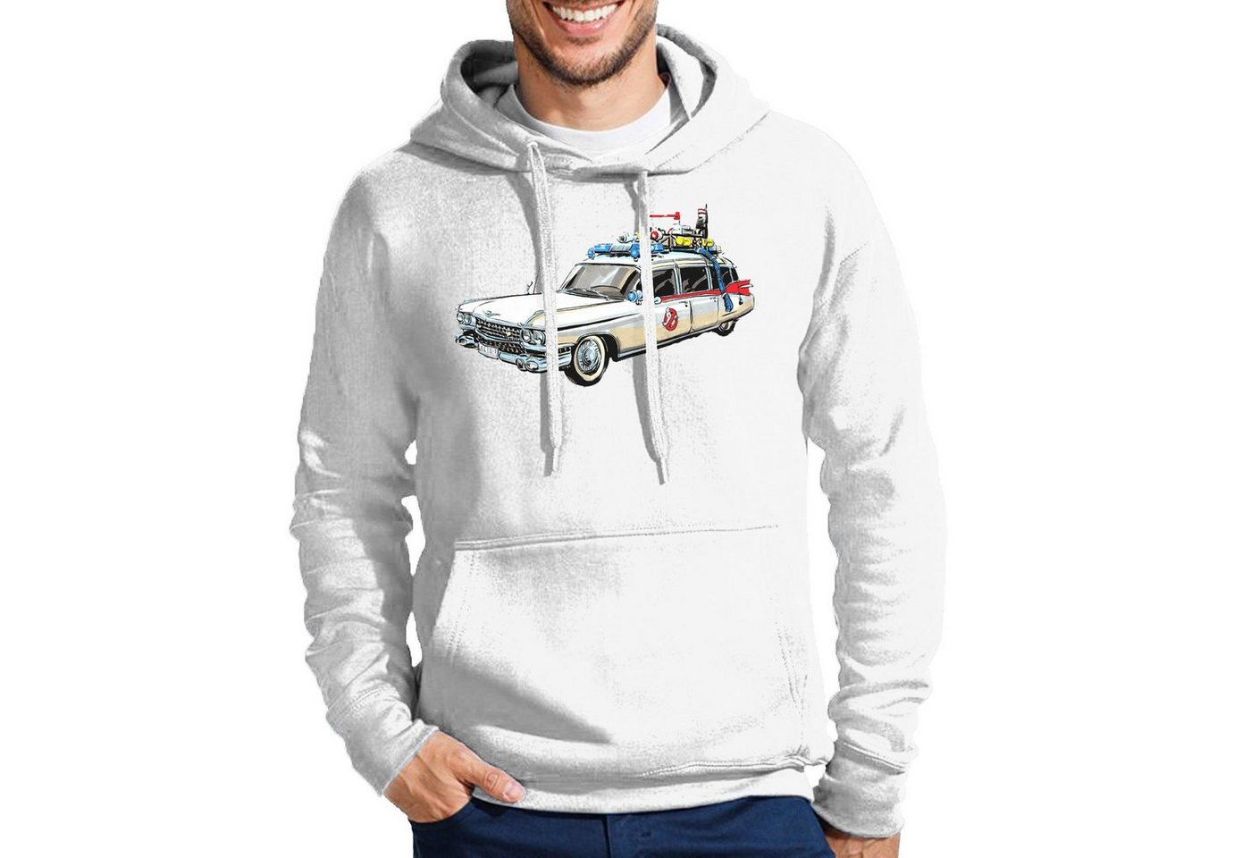 Blondie & Brownie Hoodie Herren Ghostbusters Cars Auto Geisterjäger Geister Film Ghost mit Kapuze von Blondie & Brownie