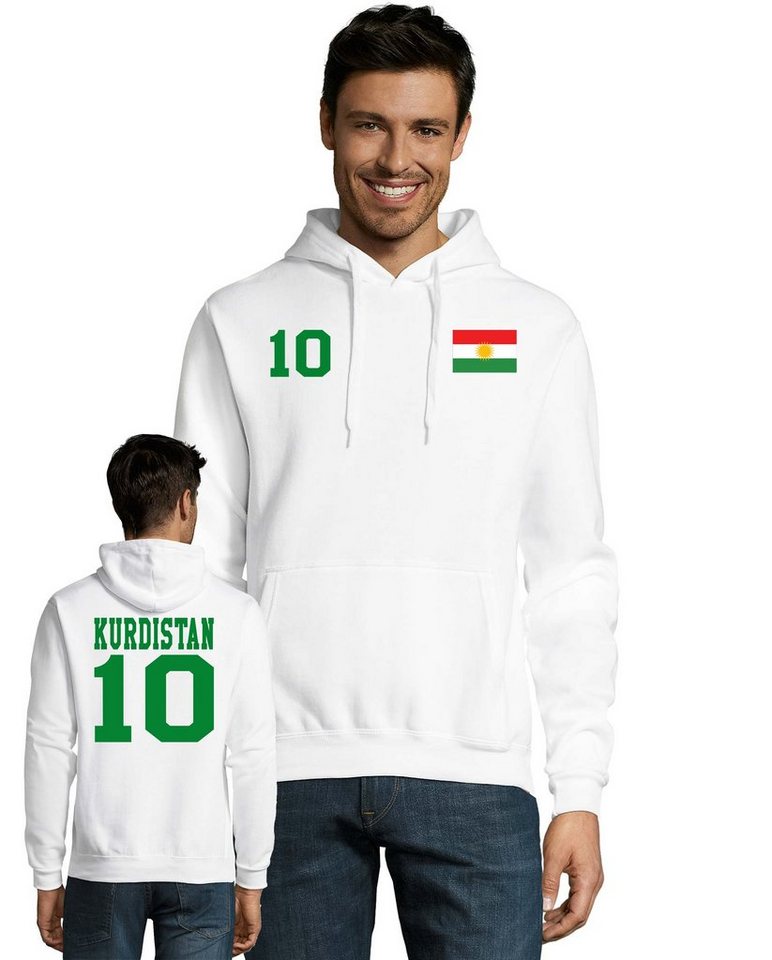 Blondie & Brownie Hoodie Herren Kurdistan Sport Hoodie Pullover Trikot Fußball Mit Kapuze von Blondie & Brownie