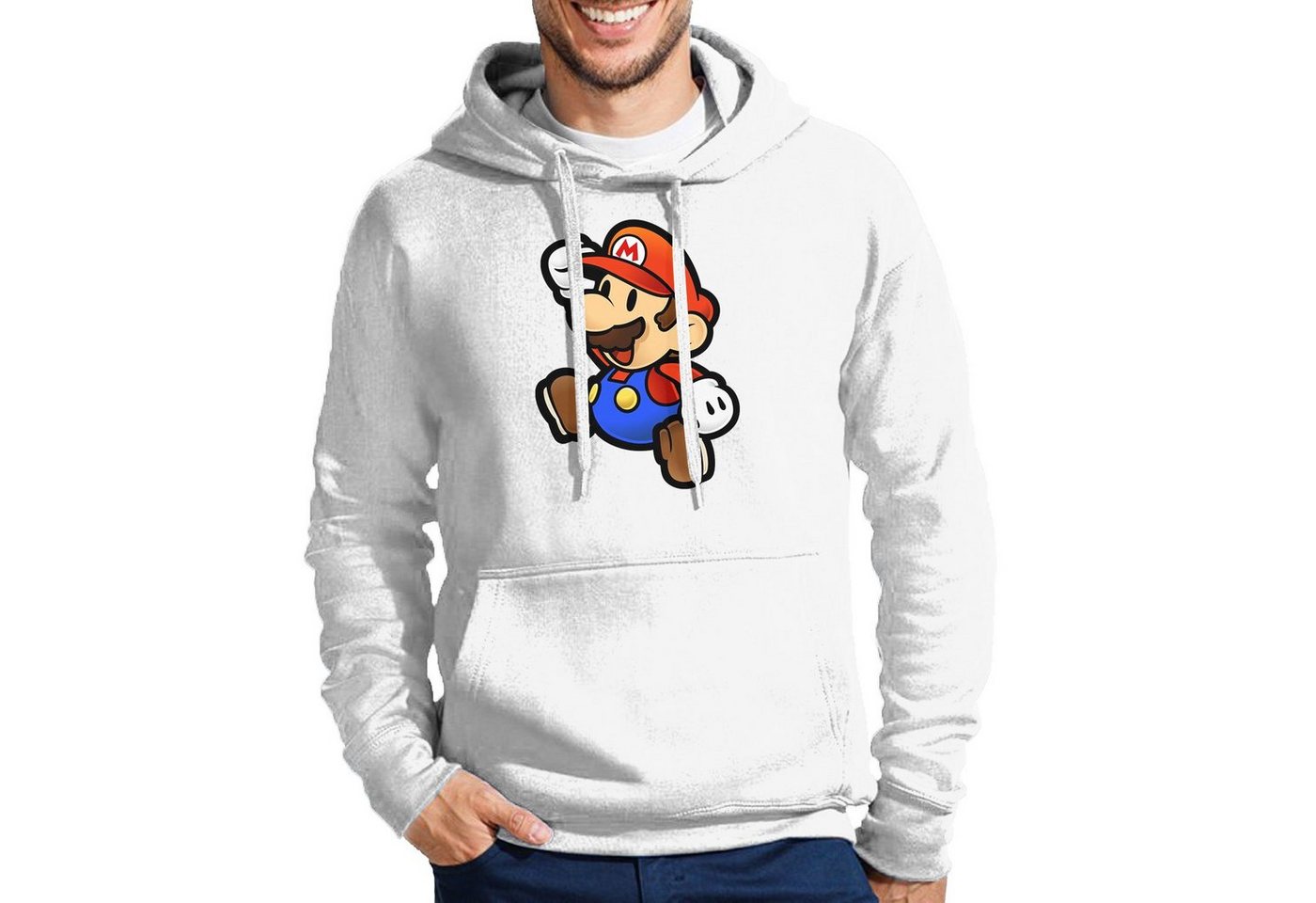 Blondie & Brownie Hoodie Herren Mario Retro Konsole Gaming Luigi Yoshi Super Mit Kapuze von Blondie & Brownie