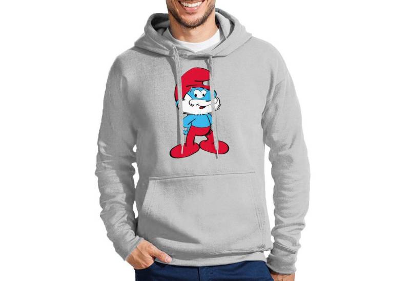 Blondie & Brownie Hoodie Herren Papa Schlumpf Die Schlümpfe Smerf Schlaubi Mit Kapuze von Blondie & Brownie