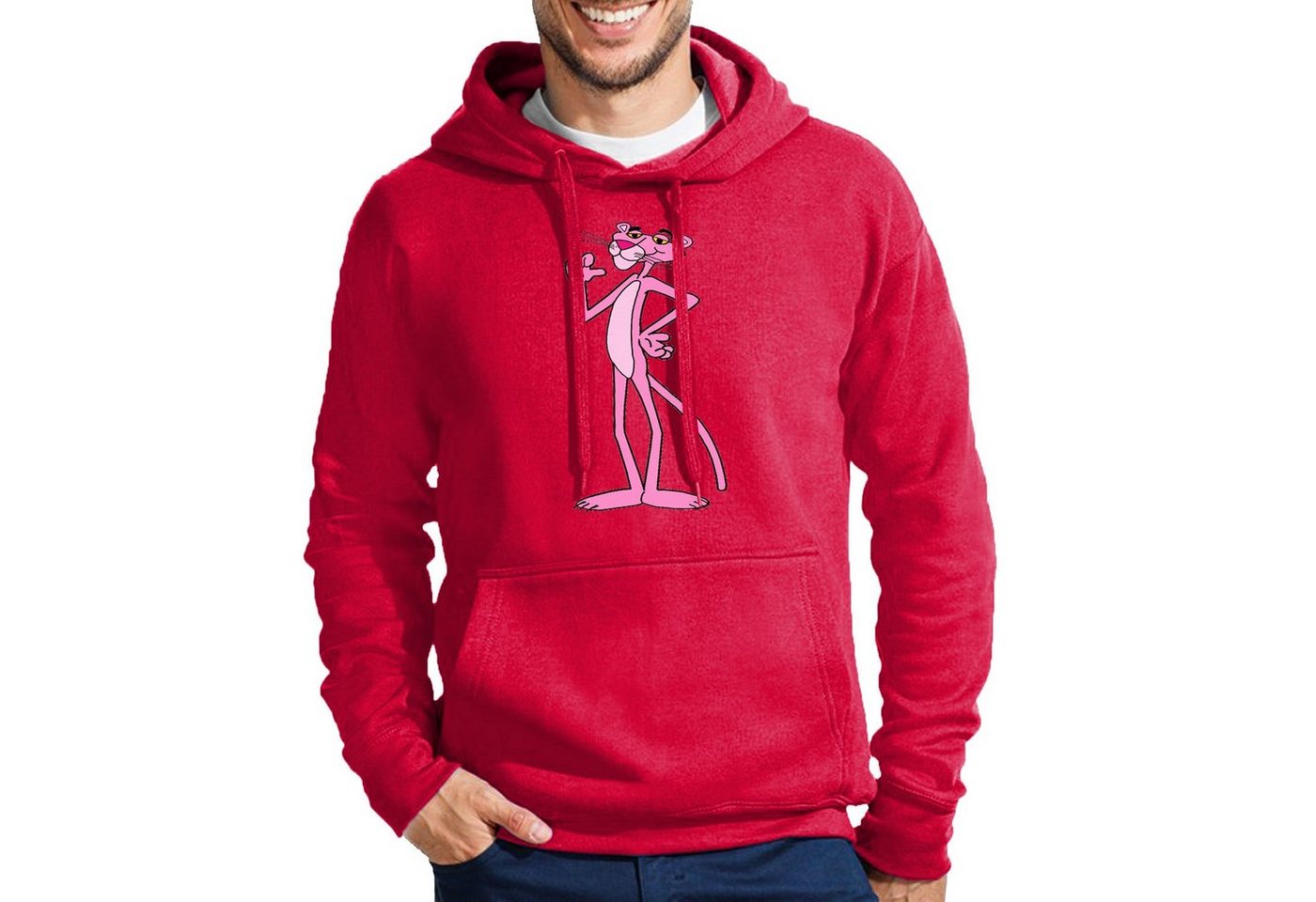 Blondie & Brownie Hoodie Herren Pink Panther Rosa Rote Paulchen Mit Kapuze von Blondie & Brownie