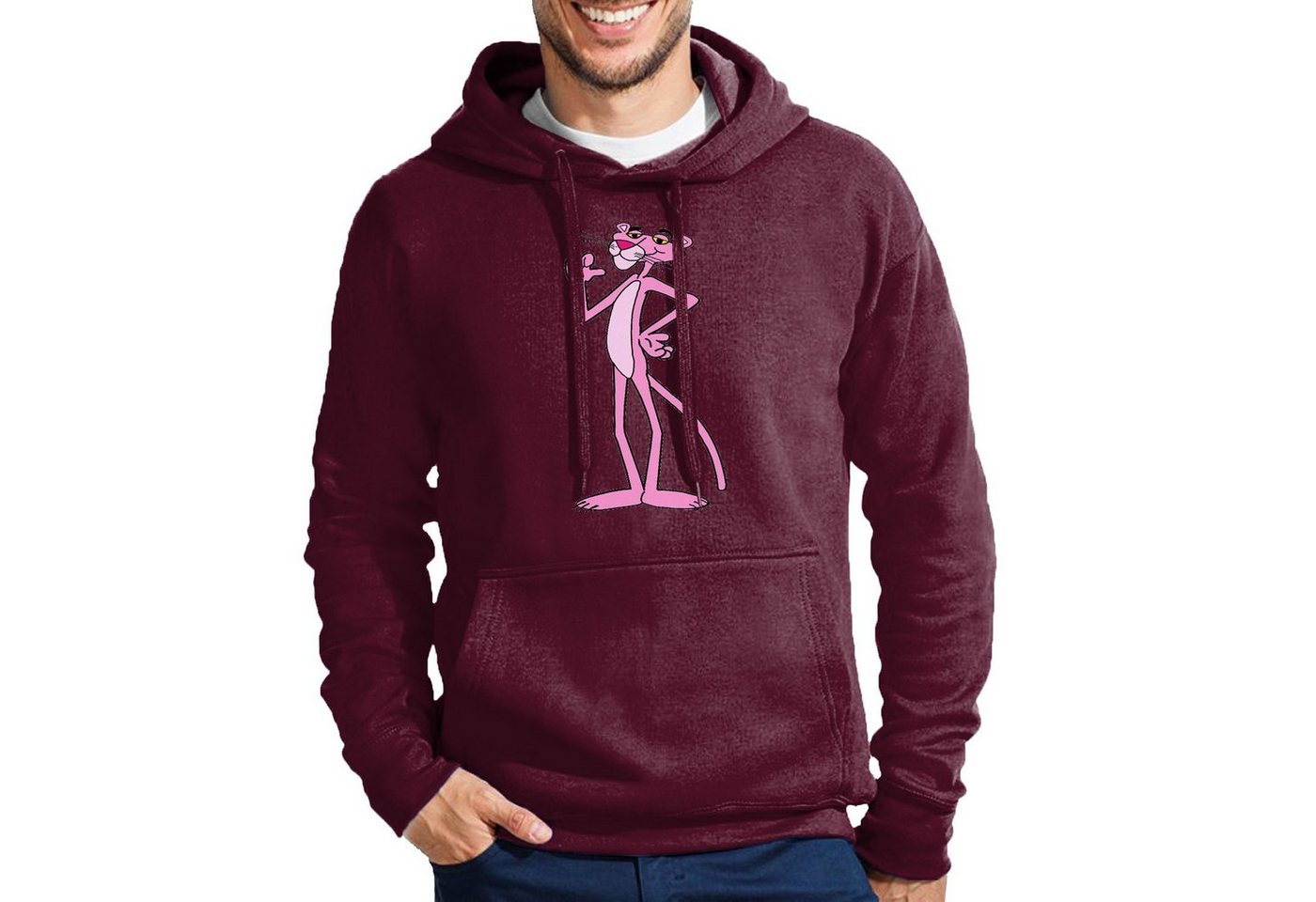 Blondie & Brownie Hoodie Herren Pink Panther Rosa Rote Paulchen Mit Kapuze von Blondie & Brownie