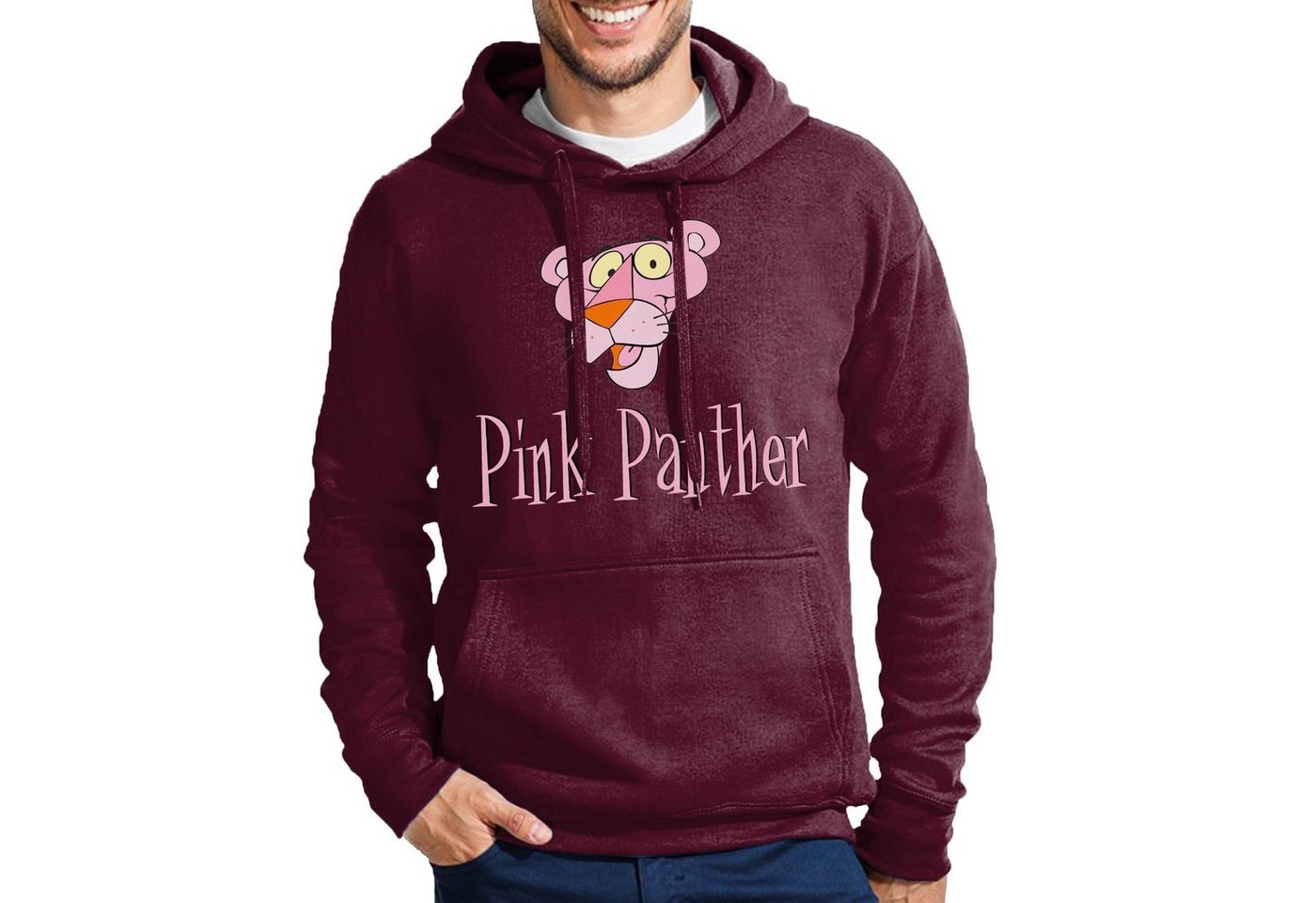 Blondie & Brownie Hoodie Herren Pink Panther Rosarote Inspector Comic Cartoon mit Kapuze von Blondie & Brownie