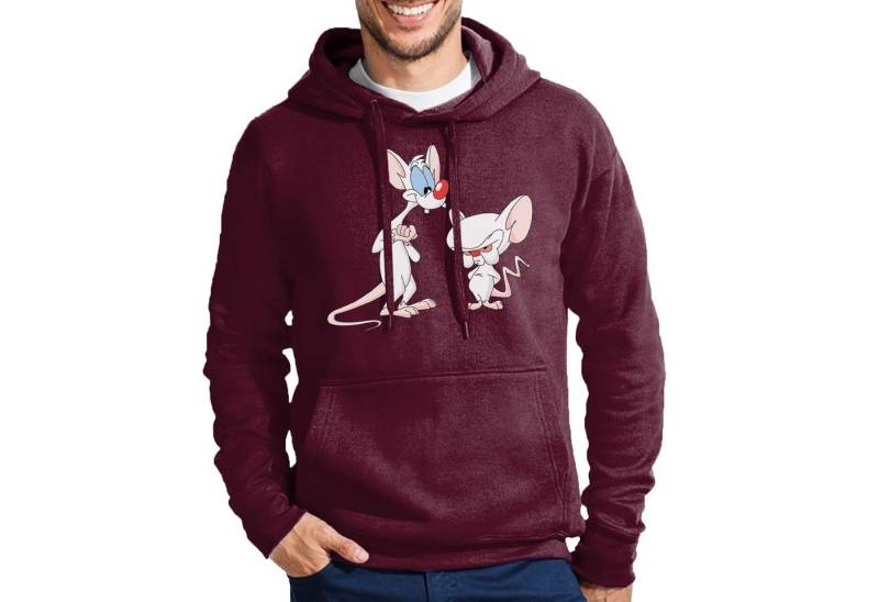 Blondie & Brownie Hoodie Herren PinkyBrain Pinky Brain Maus Mit Kapuze Blondie & Brownie Hoodie Herren PinkyBrain Pinky Brain Maus Mit Kapuze von Blondie & Brownie