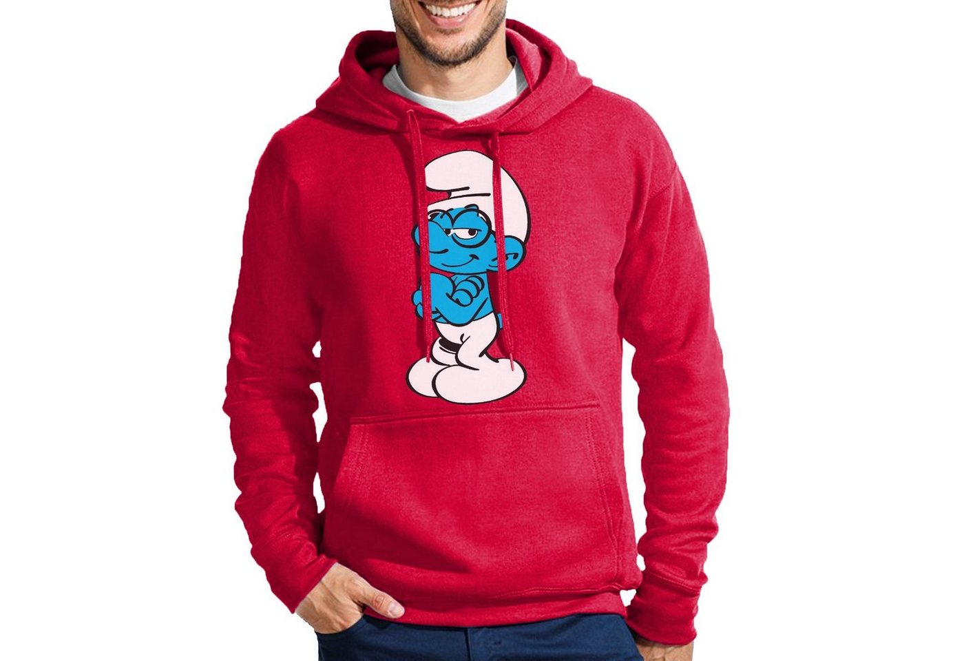 Blondie & Brownie Hoodie Herren Schlaubi Schlumpf Schlümpfe Schlumpfine mit Kapuze von Blondie & Brownie