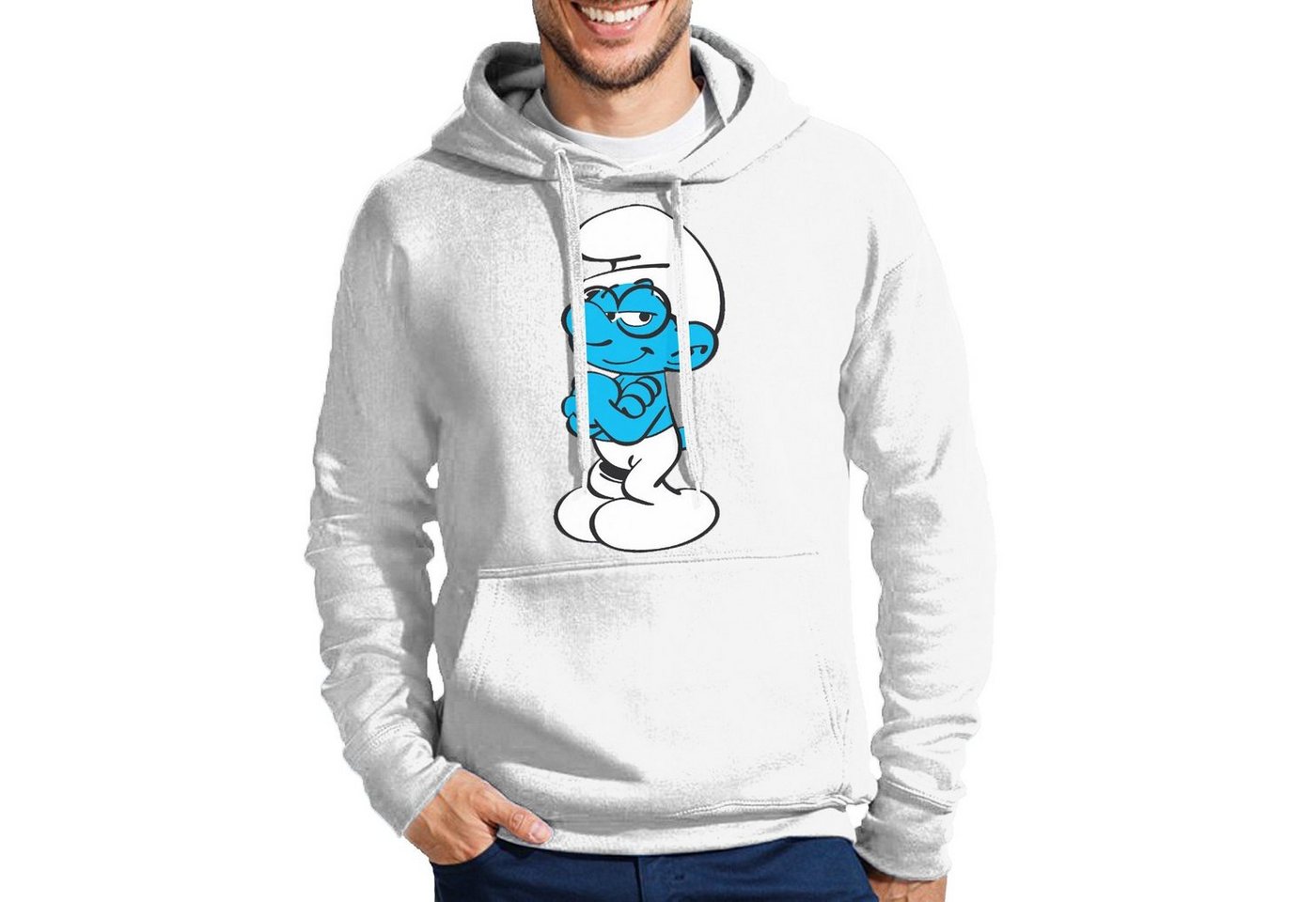 Blondie & Brownie Hoodie Herren Schlaubi Schlumpf Schlümpfe Schlumpfine mit Kapuze von Blondie & Brownie