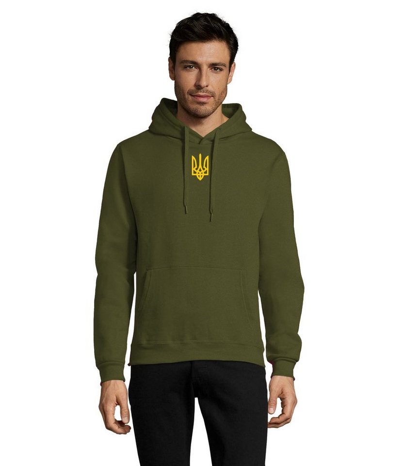 Blondie & Brownie Hoodie Herren Selenskyj Ukraine Army Ukraina Hoodie Pullover Nato USA mit Kapuze von Blondie & Brownie