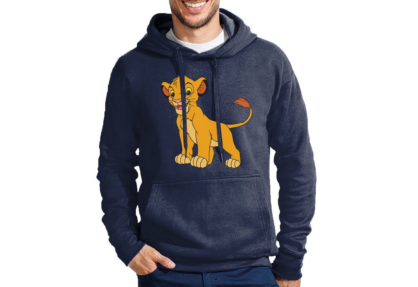 Blondie & Brownie Hoodie Herren Simba Könige der Löwen Logo Löwe Mit Kapuze von Blondie & Brownie