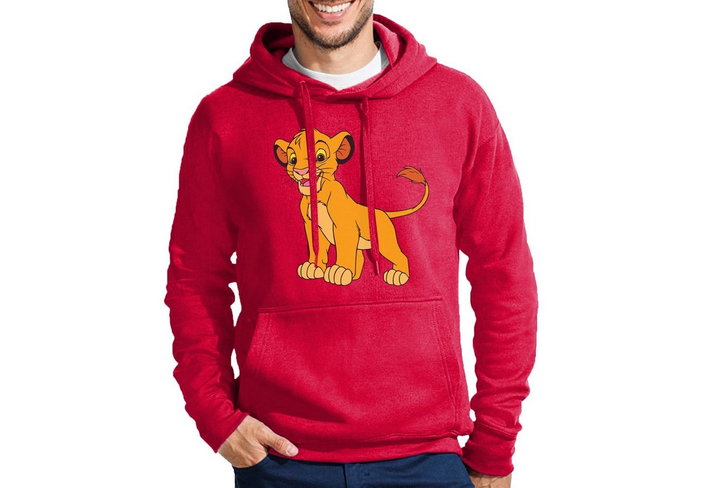 Blondie & Brownie Hoodie Herren Simba Könige der Löwen Logo Löwe Mit Kapuze von Blondie & Brownie