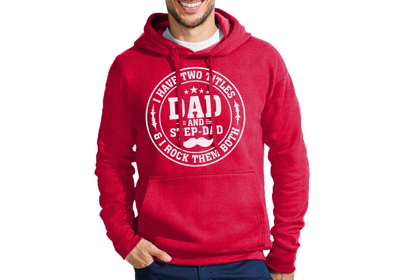 Blondie & Brownie Hoodie Herren Stap Dad Stiefvater Papa Vater Tag Pullover mit Kapuze von Blondie & Brownie