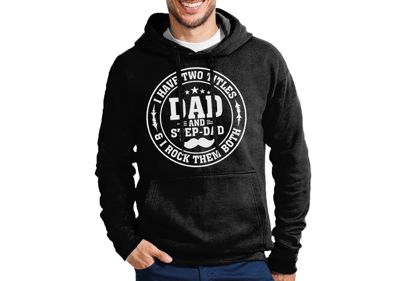 Blondie & Brownie Hoodie Herren Stap Dad Stiefvater Papa Vater Tag Pullover mit Kapuze von Blondie & Brownie