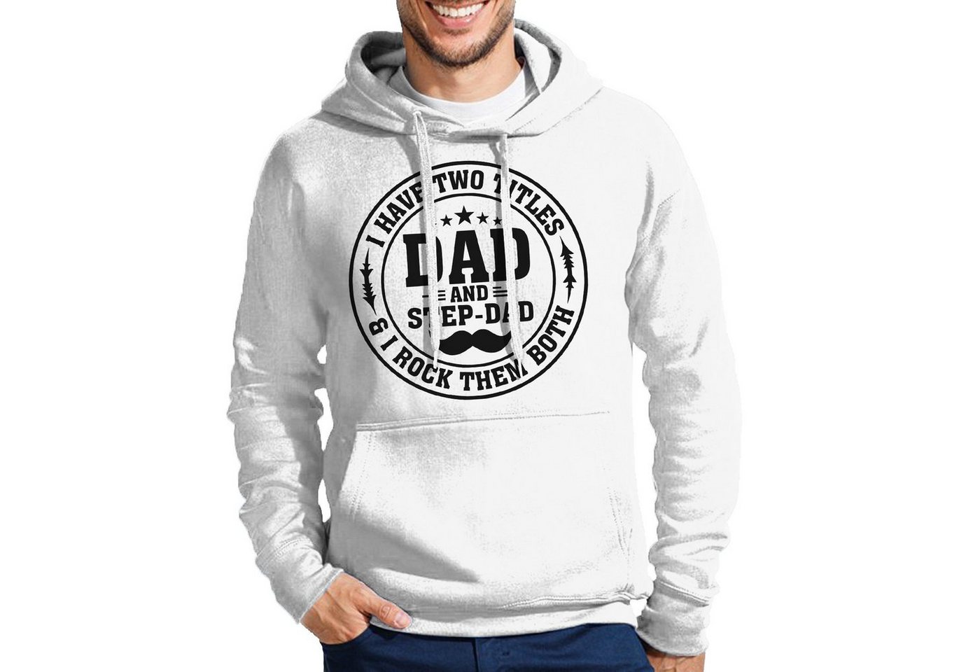 Blondie & Brownie Hoodie Herren Stap Dad Stiefvater Papa Vater Tag Pullover mit Kapuze von Blondie & Brownie