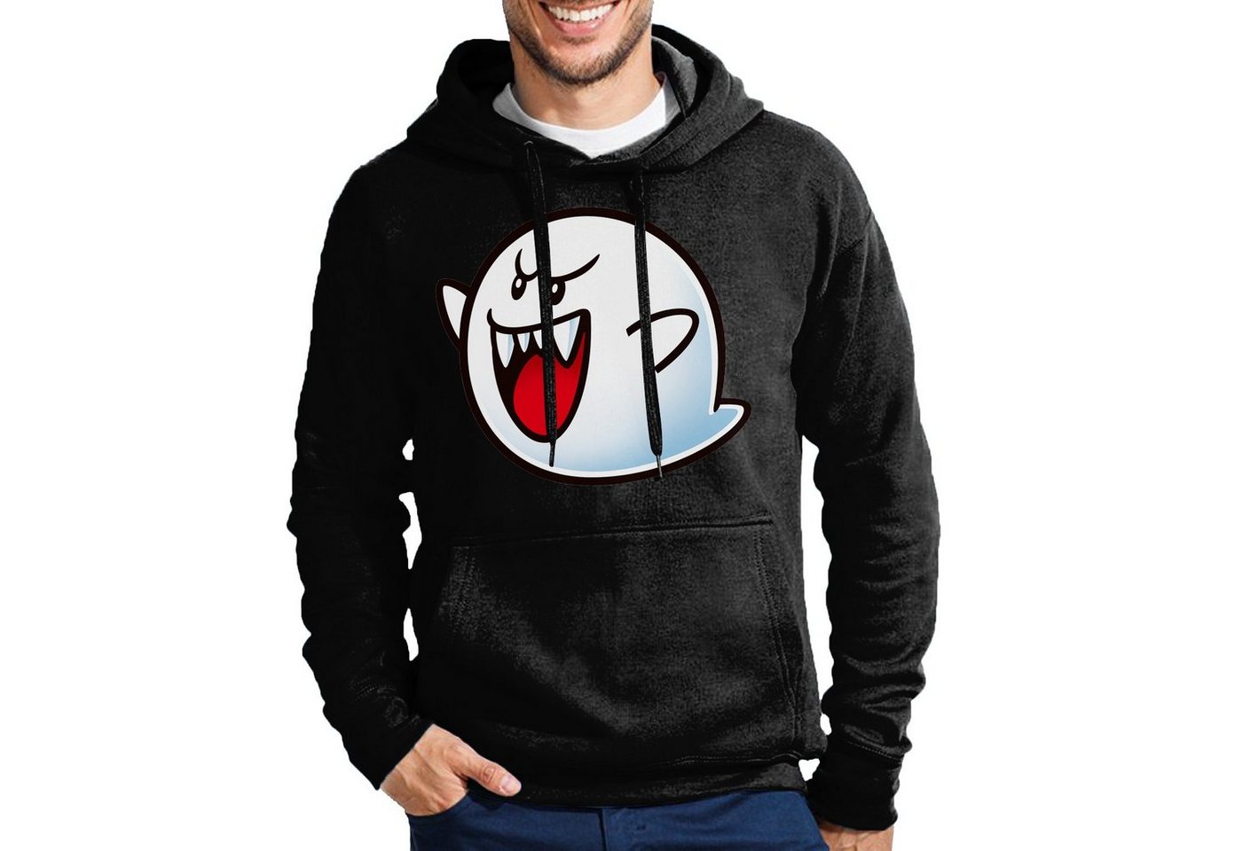 Blondie & Brownie Hoodie Herren Super Mario Boo Gespenst Geist Geister Retro Konsole mit Kapuze Blondie & Brownie Hoodie Herren Super Mario Boo Gespenst Geist Geister Retro Konsole mit Kapuze von Blondie & Brownie