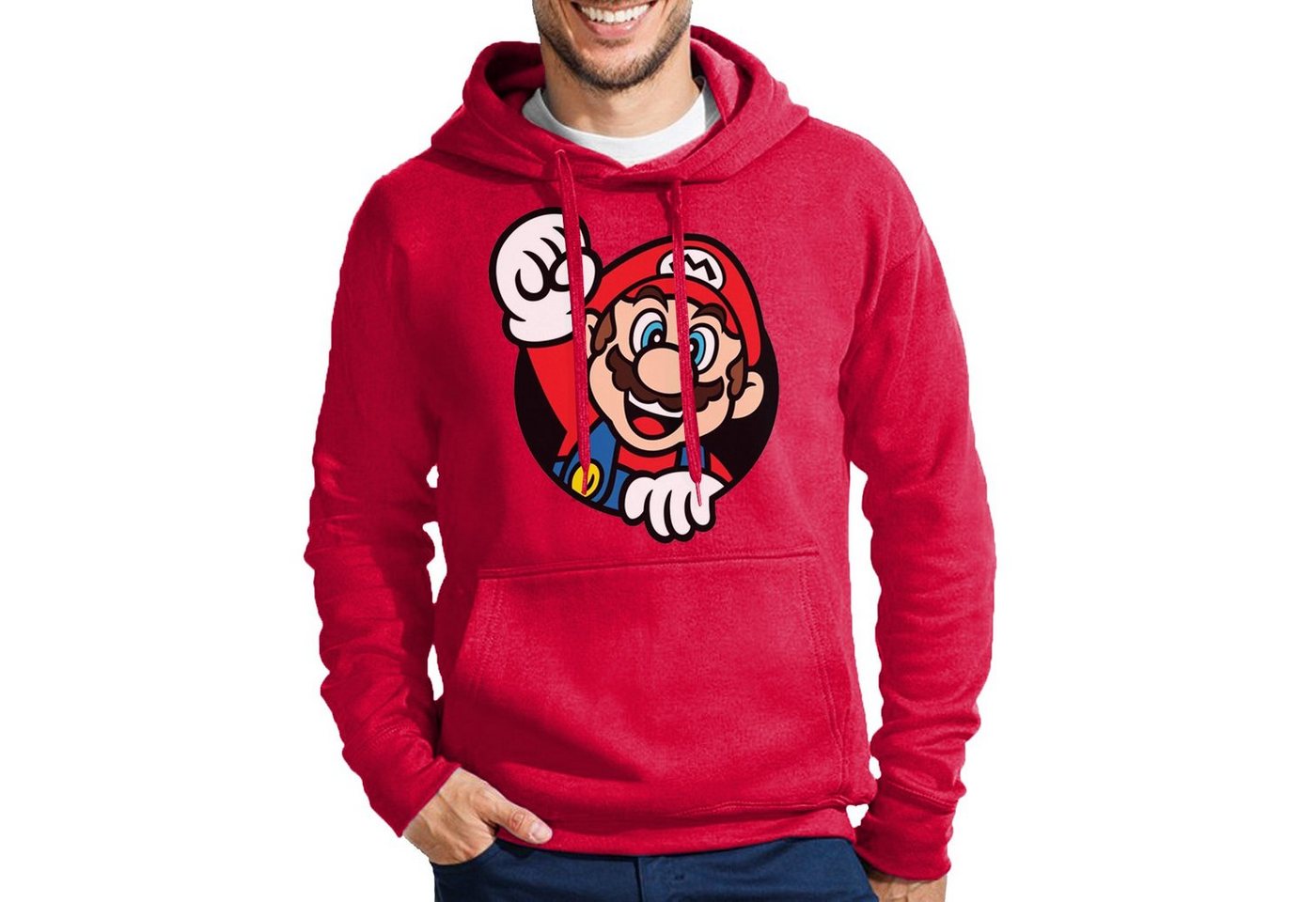 Blondie & Brownie Hoodie Herren Super Mario Faust Nerd Konsole Gaming Spiel Retro mit Kapuze Blondie & Brownie Hoodie Herren Super Mario Faust Nerd Konsole Gaming Spiel Retro mit Kapuze von Blondie & Brownie