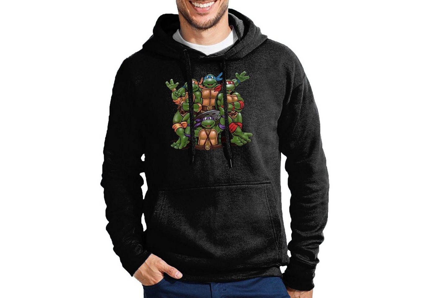 Blondie & Brownie Hoodie Herren Turtles Ninja Schildkröten Mit Kapuze von Blondie & Brownie