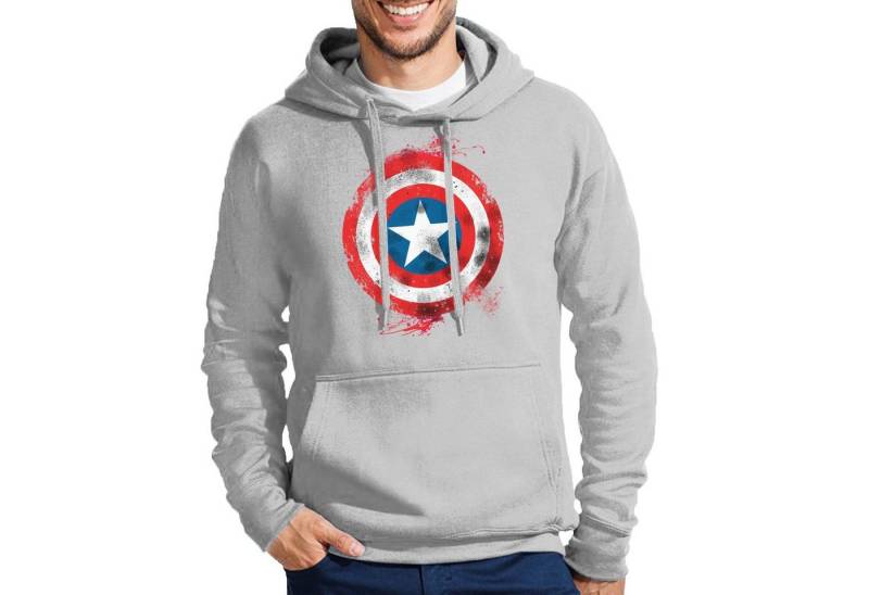 Blondie & Brownie Hoodie Herren Vintage Schild Amerika Captain America Mit Kapuze von Blondie & Brownie