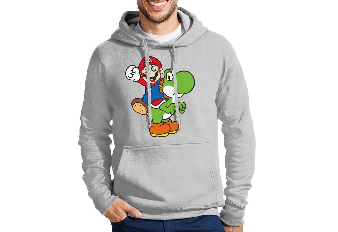 Blondie & Brownie Hoodie Herren Yoshi & Mario Konsole Retro Super Luigi Retro mit Kaputze von Blondie & Brownie